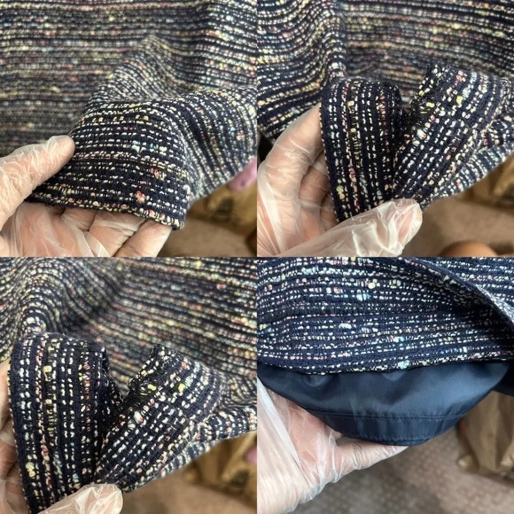 Loft Multicolor Textured Tweed Career Pencil Skirt Size 2 - 